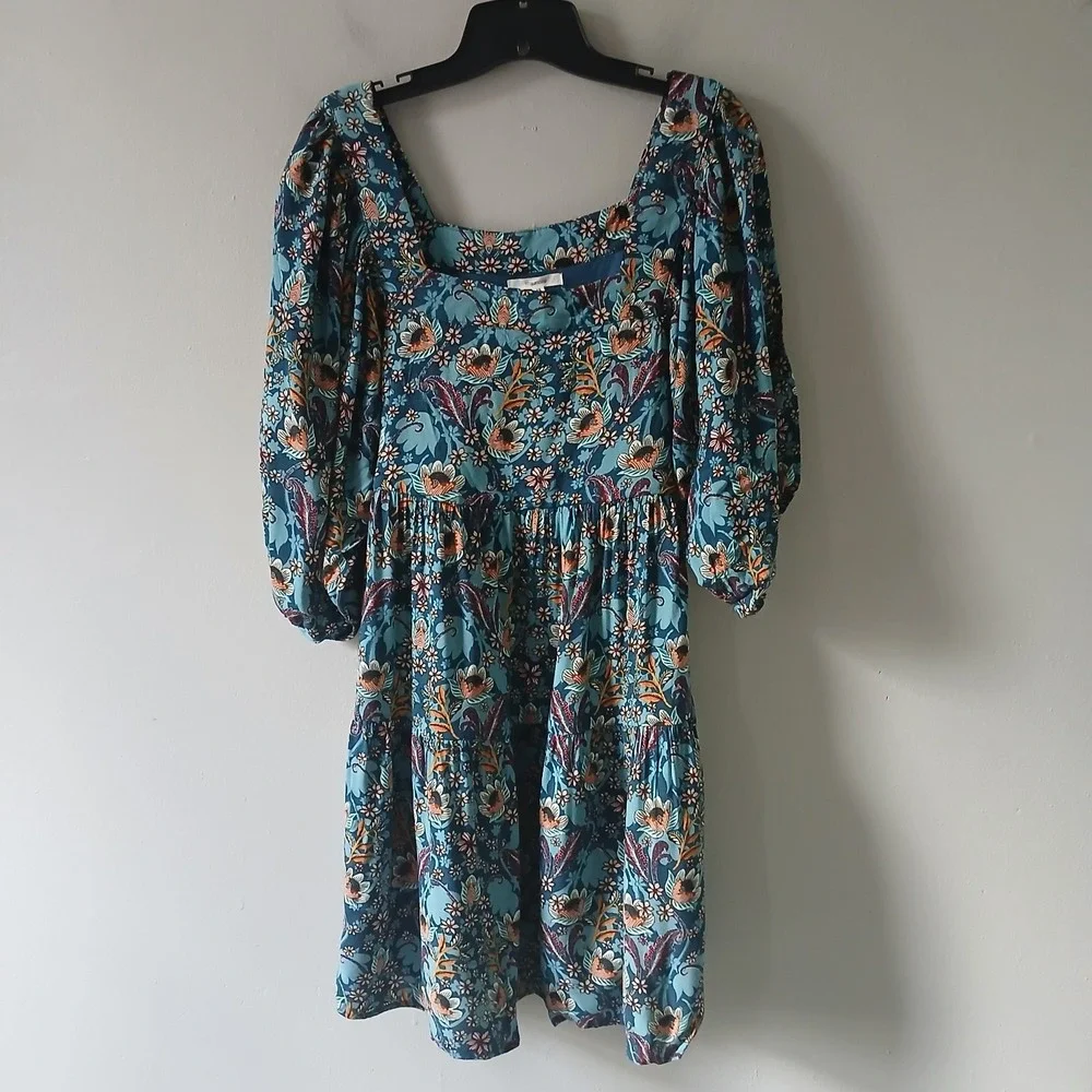 Maurices Women's Size Medium Babydoll Tiered Floral Mini Dress Boho CottageCore
